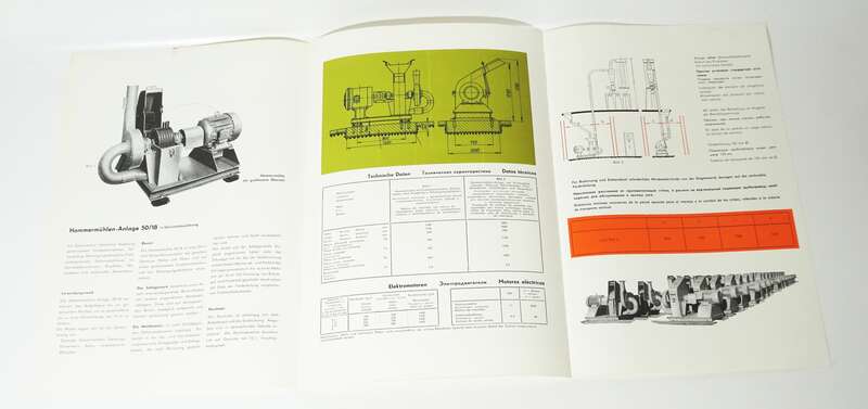 Fortschritt Mappe 16 Prospekte Bäckerei Getreideverarbeitung Maschinen DDR 1970er 