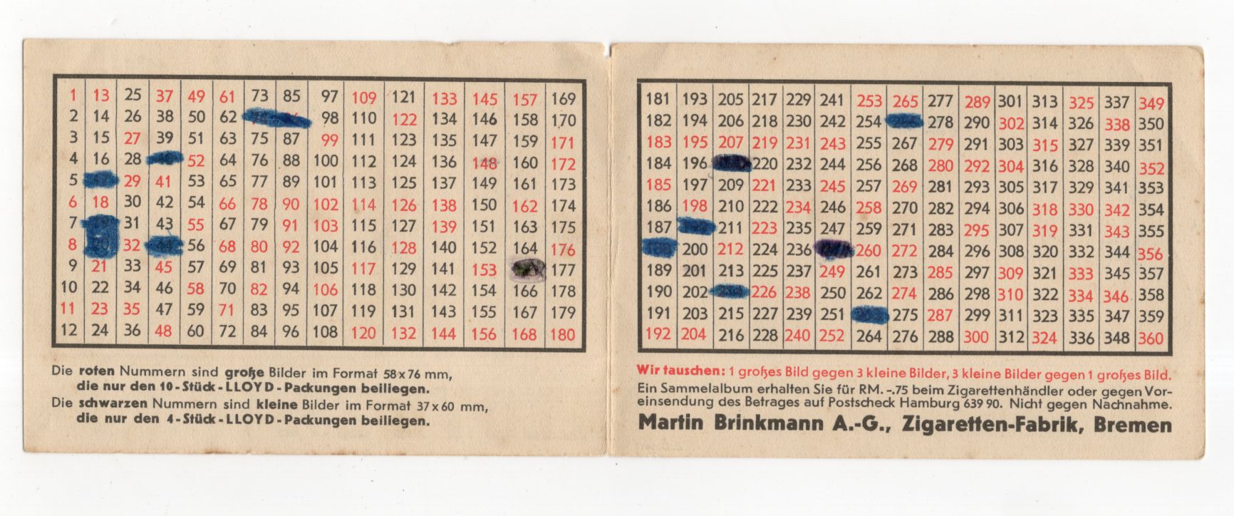 Sammelbilder Tauschkarte Deutschland hoch in Ehren Lloyd Brinkmann Bremen Sammelbilder Tauschkarte Deutschland hoch in Ehren Lloyd Brinkmann Bremen