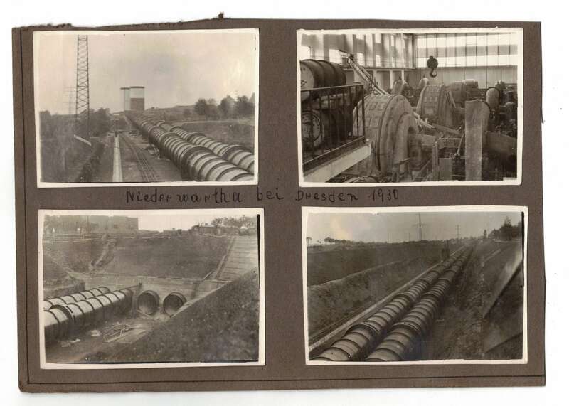 Albumseite 4 Fotos Niederwartha Dresden 1930 Pumpspeicherwerk Kraftwerk 