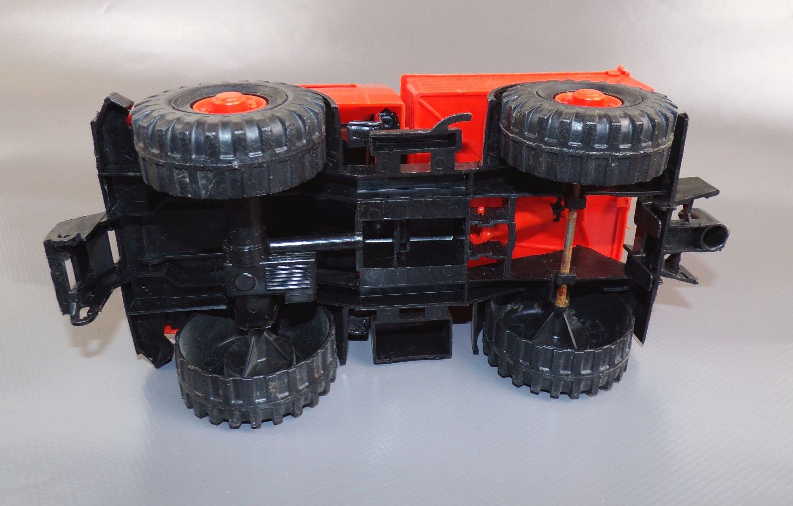 Alter Mercedes Unimog Orange Schwarz Spielzeug Auto