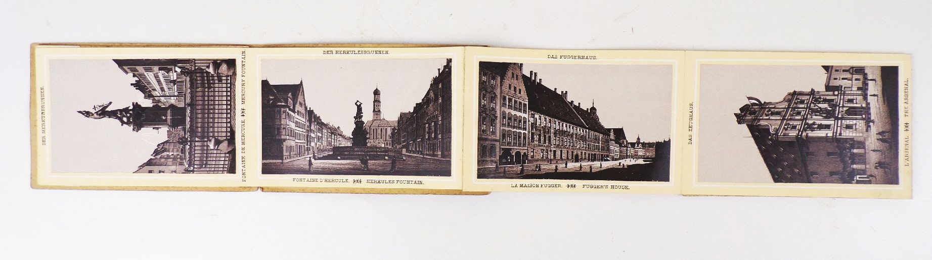 Album von Augsburg um 1880 Leporello Ansichten 