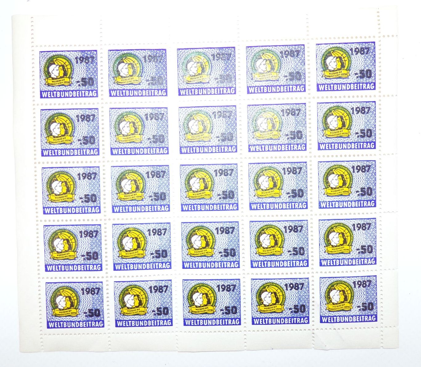 Konvolut FDJ Beitragsmarken Marken Spendenmarken Bögen