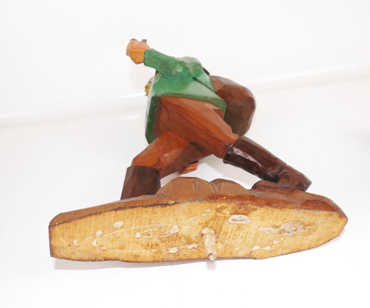 Alte Bauernlampe Deckenleuchte um 1900 geschnitzte Figuren Bauernstube