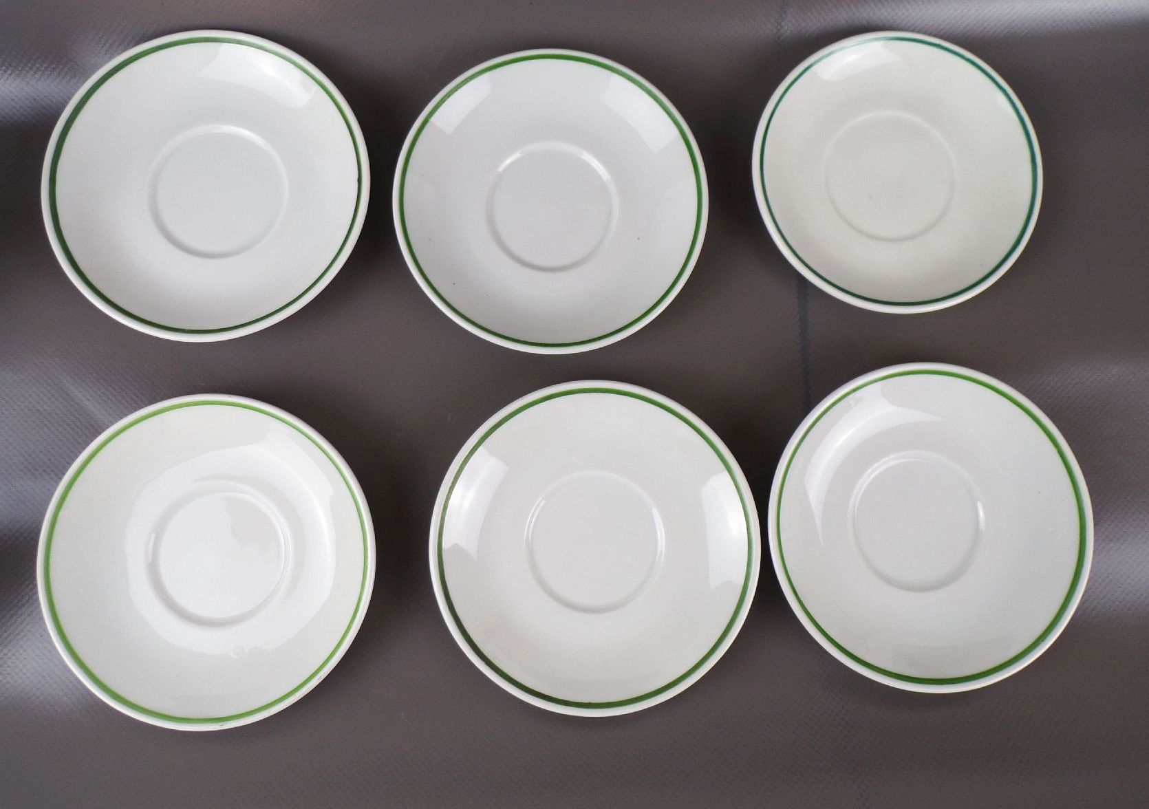 Altes Mitropa Geschirr Tassen Untertassen Kännchen Grün Weiß Mokka Kaffee