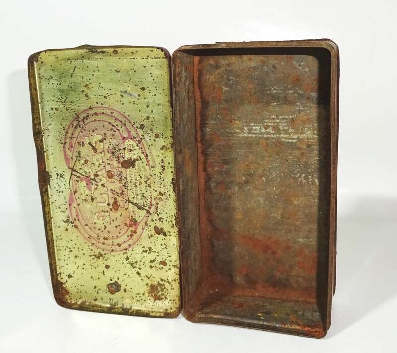 Elmas Georg A Jasmatzi Cigaretten Blechdose 1910er Rot Werbung Sammler