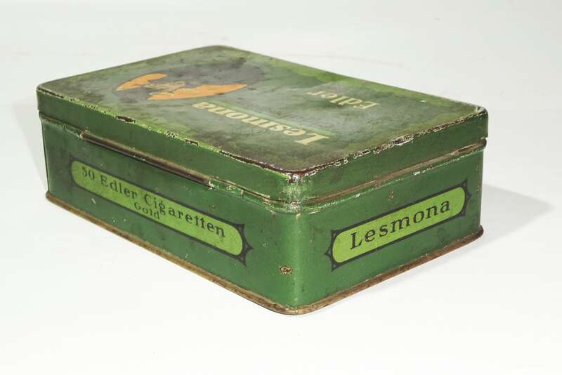 Lesmona Cigaretten Edler Bremen Blechdose alte Zigarettendose 
