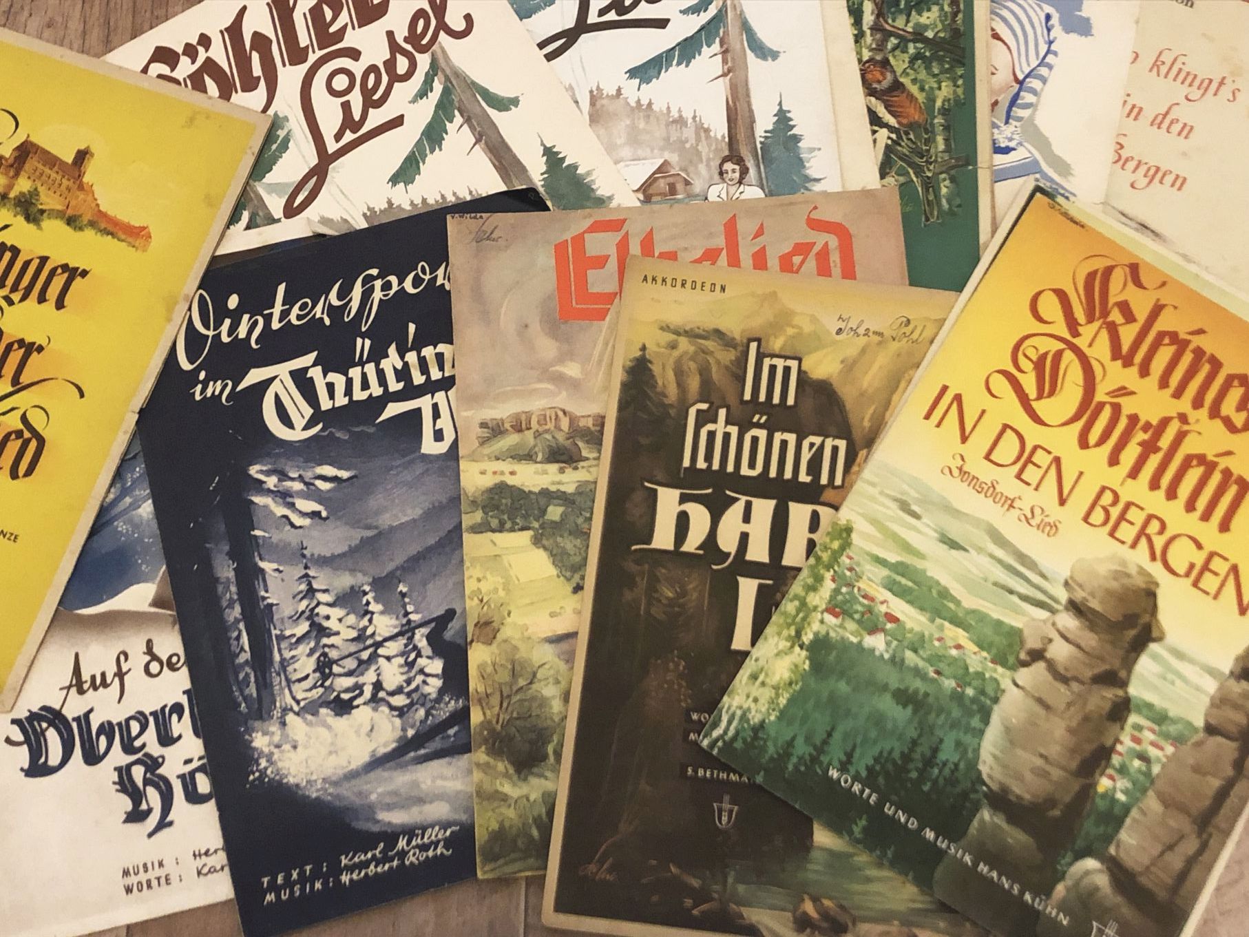 Herbert Roth alte Notenhefte Konvolut 24 Stück Akkordeon Noten