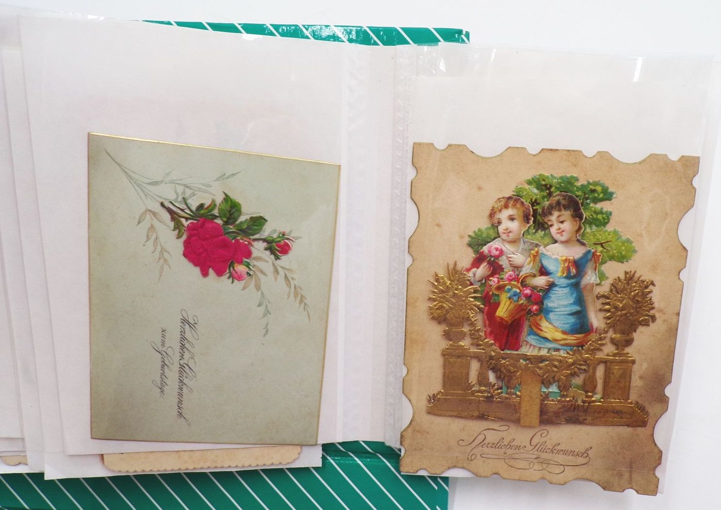 Schmuckpapier Sammlung Kulissenkarten Papierkunst Antik Karten um 1900 Schmuckpapier Sammlung Kulissenkarten Papierkunst Antik Karten um 1900