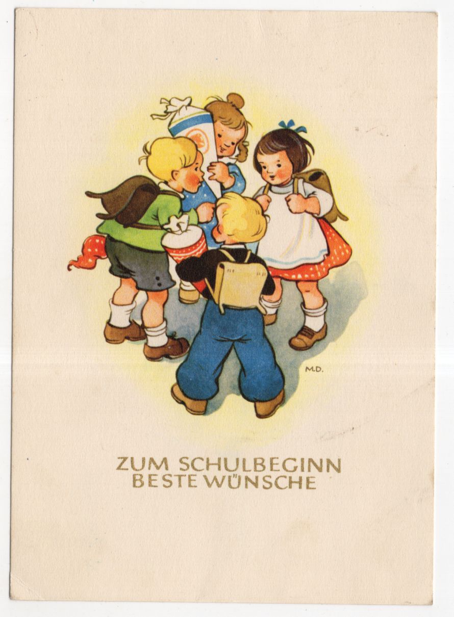 Künstler Ak Kinder zum Schulanfang Marianne Drechsel DDR