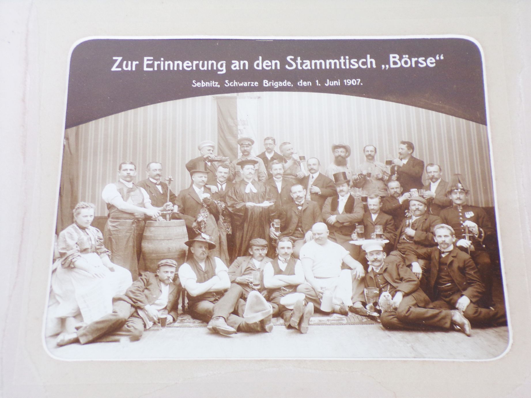 Fotografie Sebnitz Börse Schwarze Brigade 1907 Bilderrahmen 