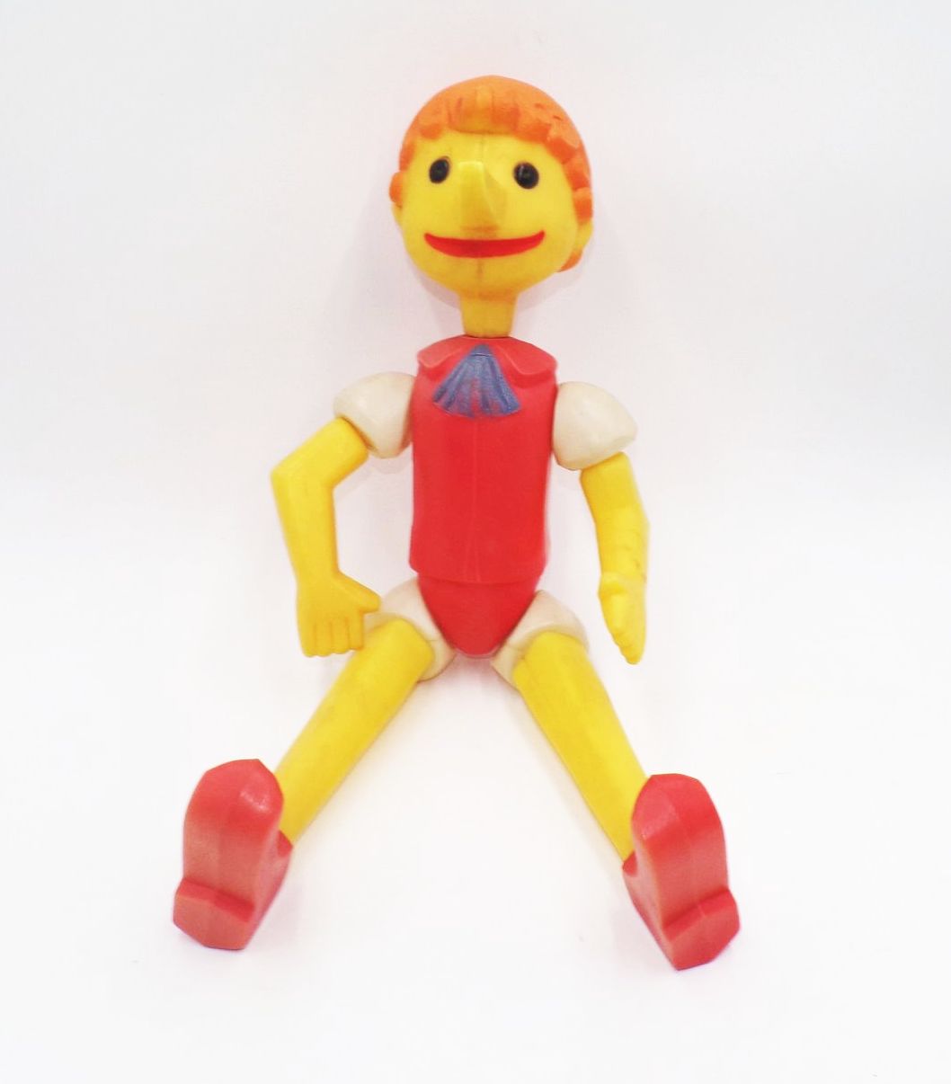 DDR Buratino Pinocchio Spielzeug Puppe Figur 50 cm