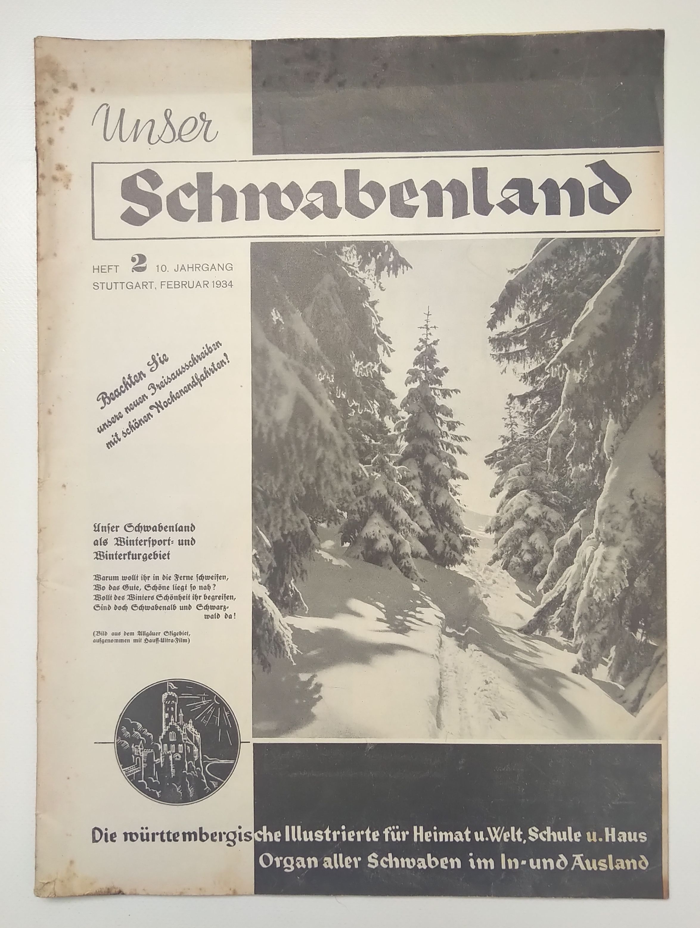 Unser Schwabenland 1934 Nr 2 alte Zeitung Schwäbische Jugend Unser Schwabenland 1934 Nr 2 alte Zeitung Schwäbische Jugend