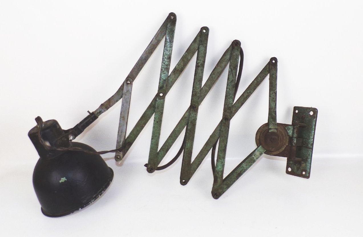 Alte Scherenlampe Werkstattlampe Industrie Design Alte Scherenlampe Werkstattlampe Industrie Design