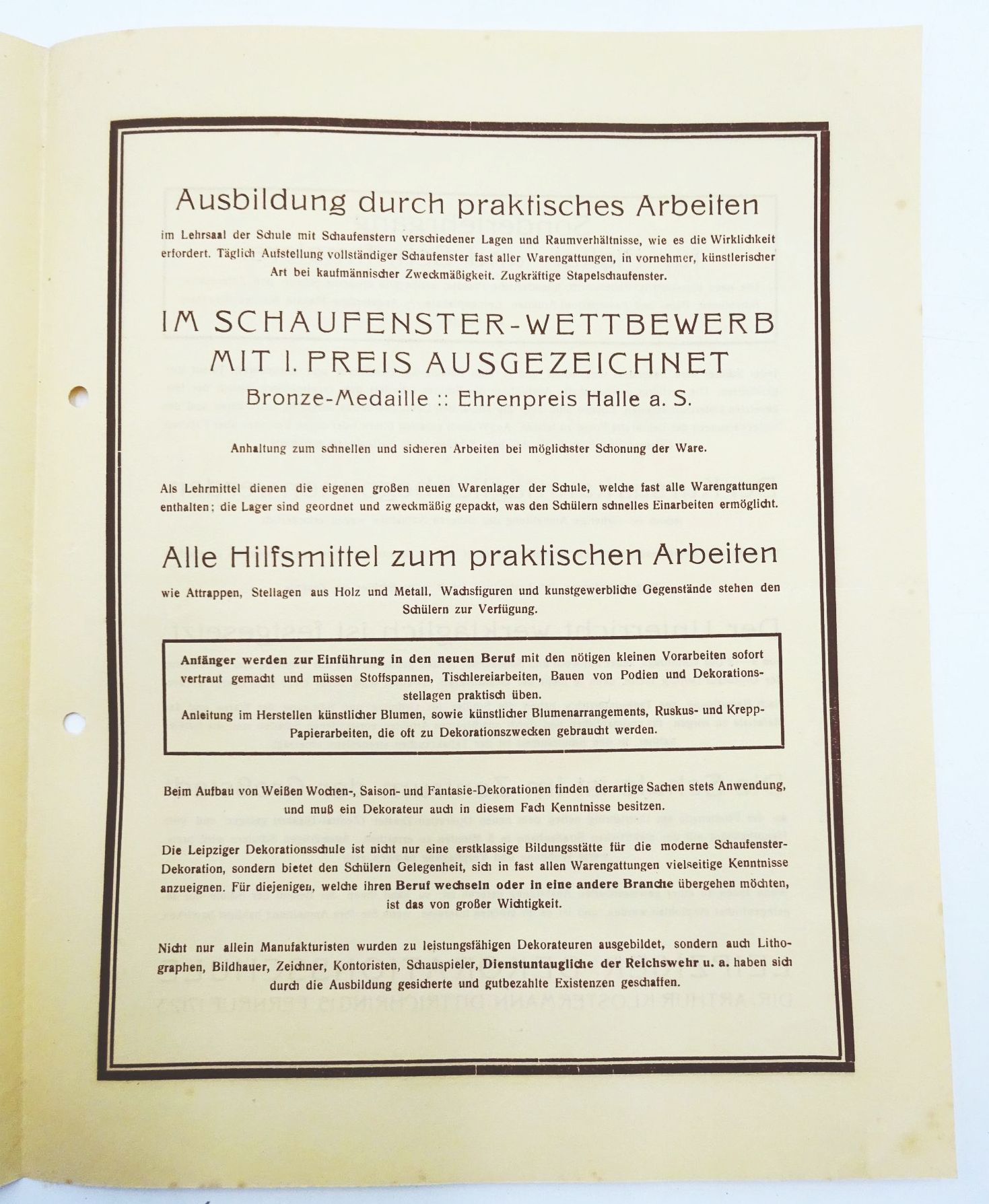 Alte Dokumente Leipzig Dekorationsschule Alte Dokumente Leipzig Dekorationsschule