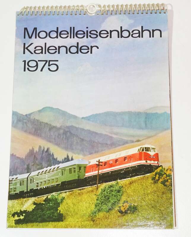 Modelleisenbahn Kalender 1975 Vintage Geburtstagsgeschenk  