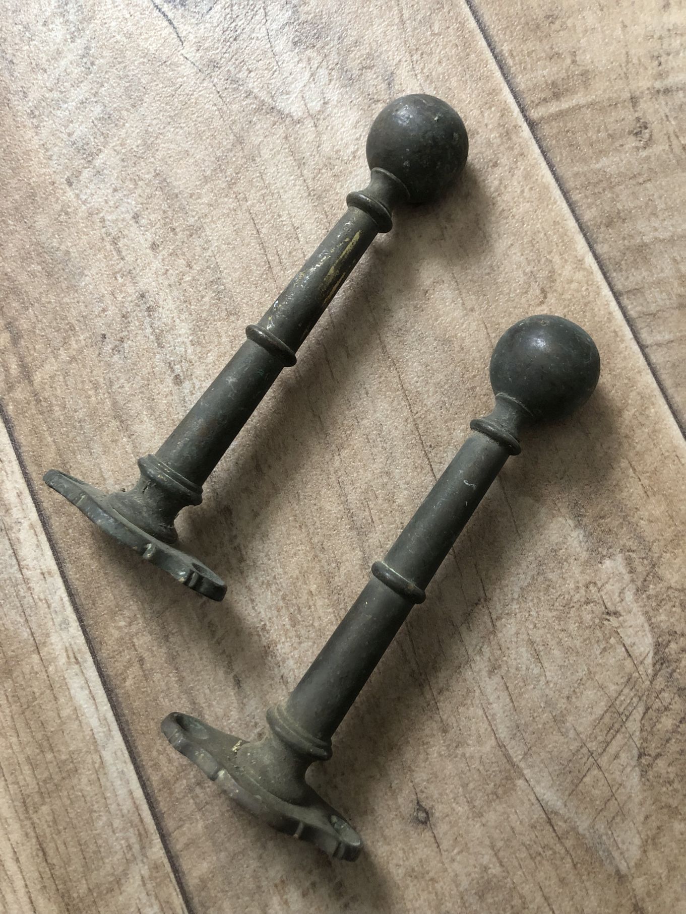 Halter Antik für Stange Handtuchhalter Garderobe Messing 2 Stück Träger