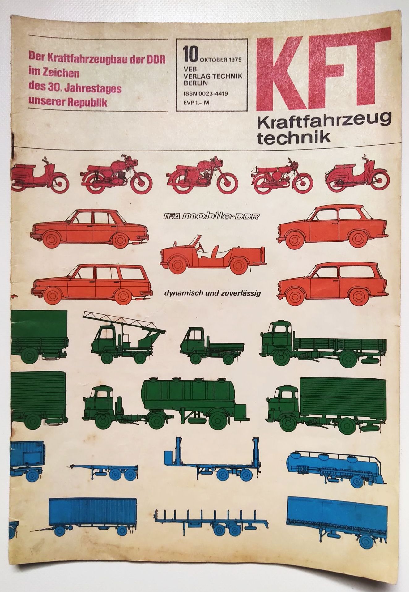 KFT Zeitschrift Nr 10 IFA Mobile DDR Kraftfahrzeugtechnik 1979 KFT Zeitschrift Nr 10 IFA Mobile DDR Kraftfahrzeugtechnik 1979