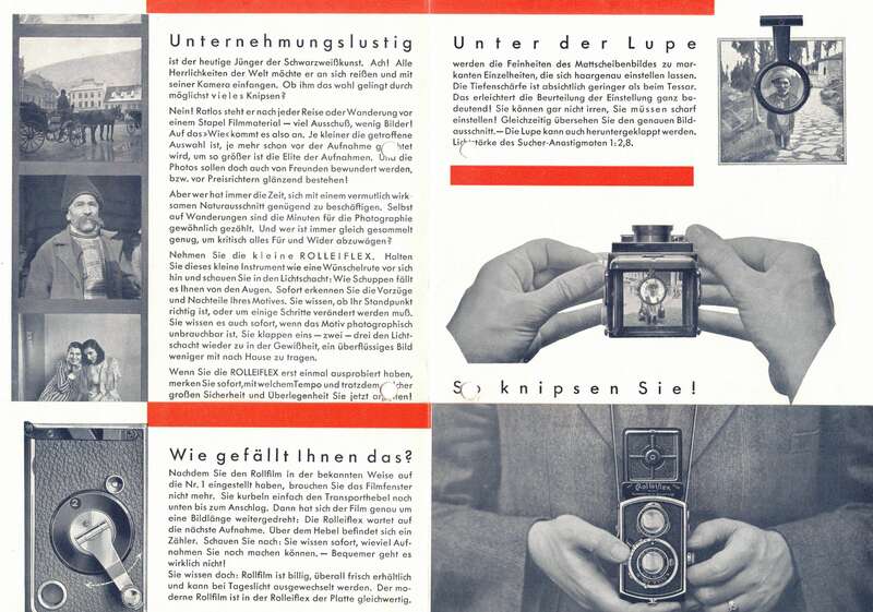 Reklame Prospekt Die kleine Rolleiflex Franke & Heidecke Braunschweig 1930er 