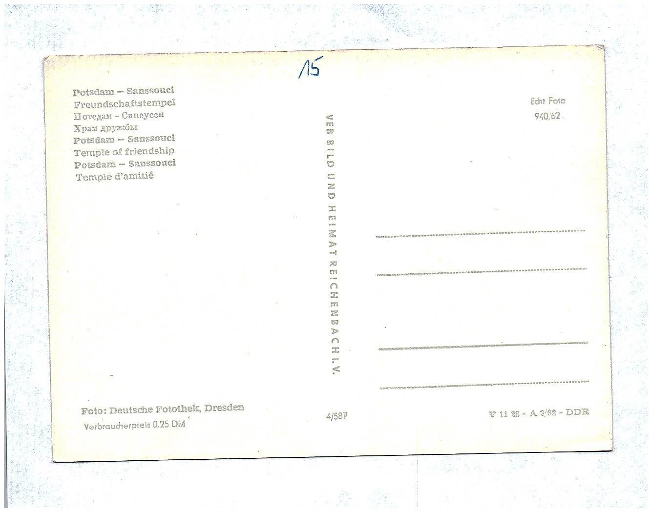 Ak Sanssouci Potsdam DDR Echtfoto Freundschaftstempel Ak Sanssouci Potsdam DDR Echtfoto Freundschaftstempel