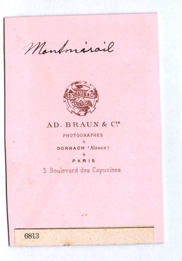 CDV Fotografie Montmirail 1880 Braun u Cie Dornach Paris Frankreich 
