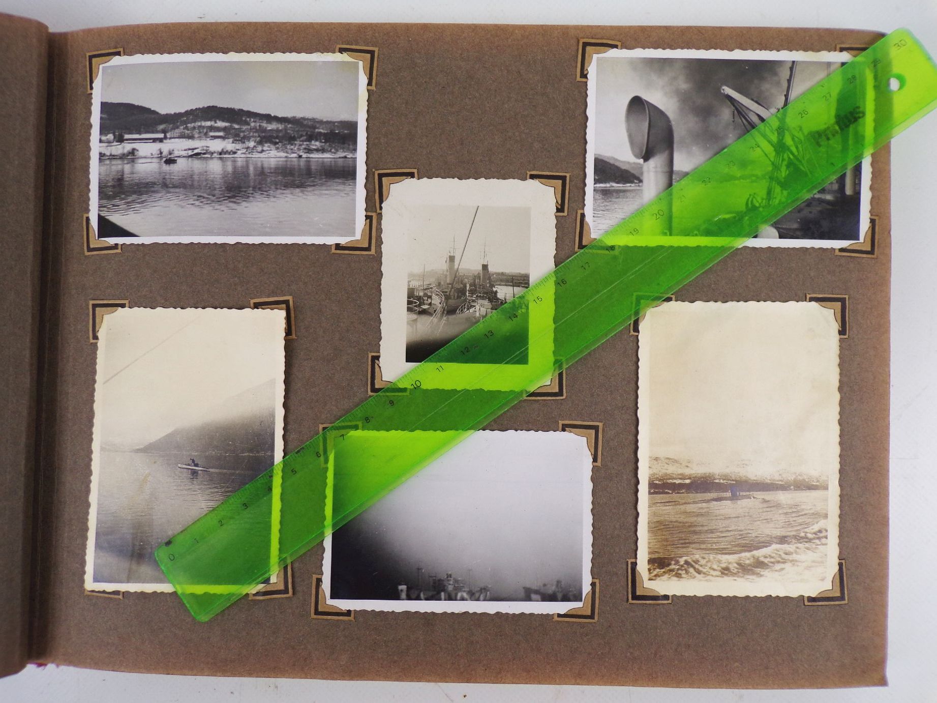 Marine Fotoalbum 2 Wk Schiffe Libau Norwegen Fjorde Matrosen WW2