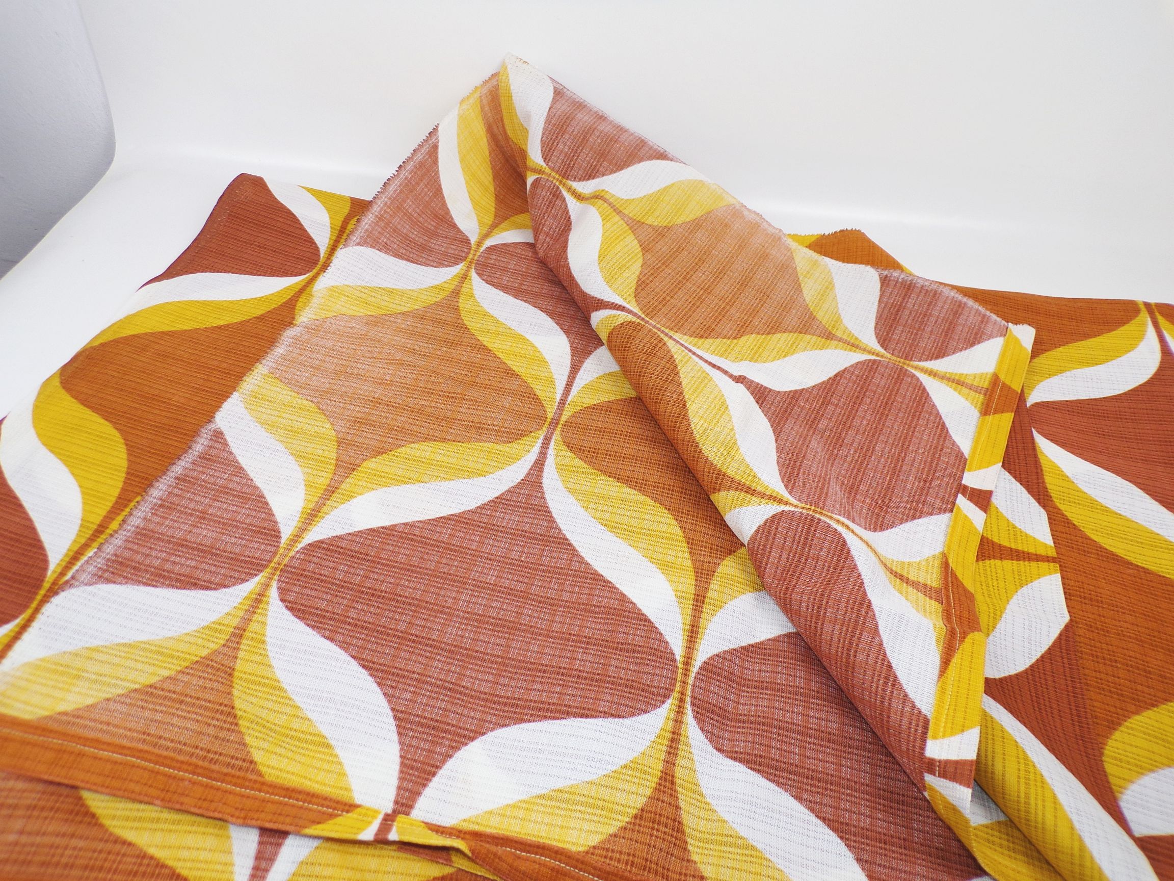 Alter Gardinen Stoff 70er Jahre 2 Stück Vorhang Upcycling