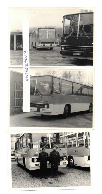 3 x Foto Ikarus Z55 Bus DDR 1960er (F2652