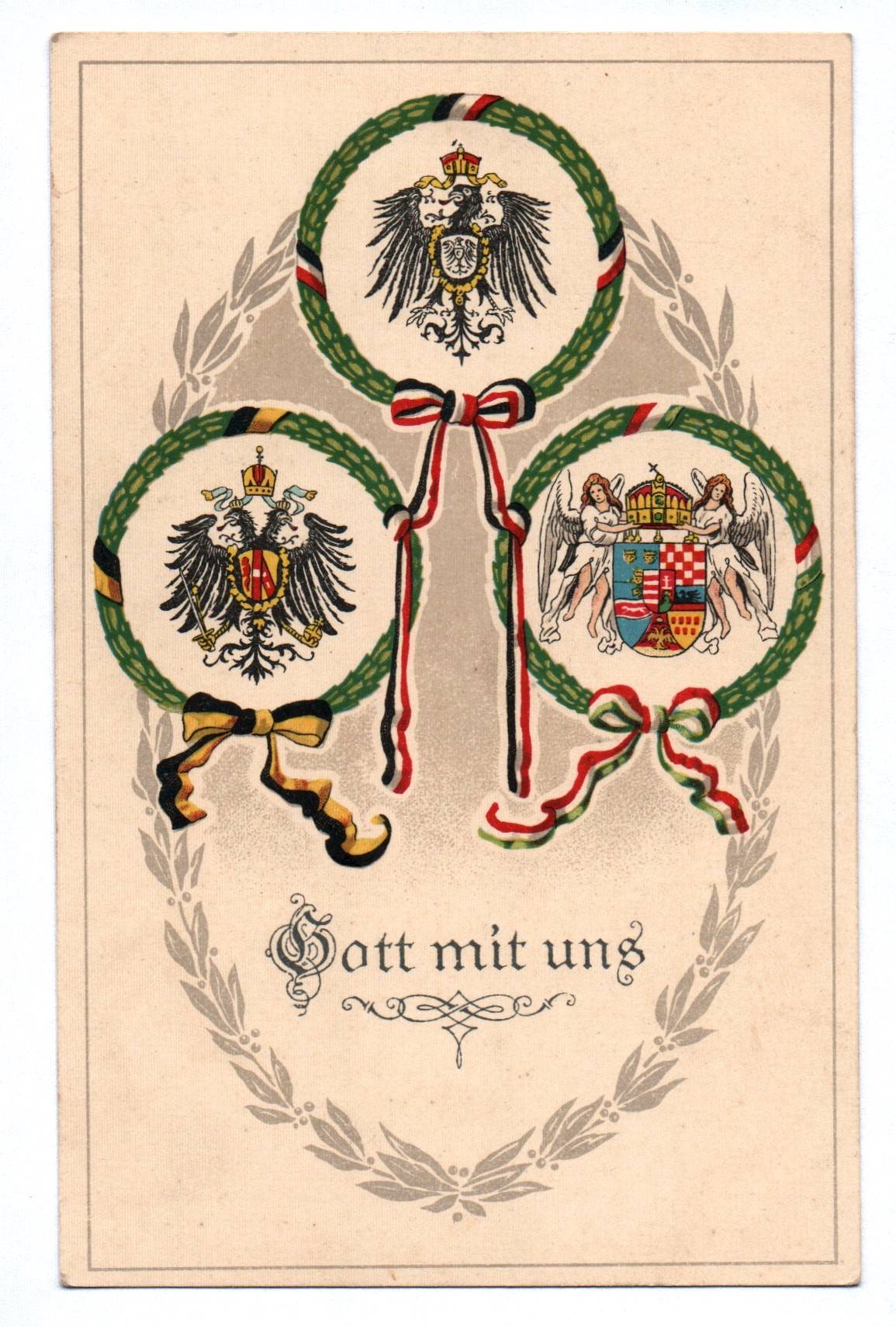 Ak Gott mit uns 1 Wk Feldpost 1916