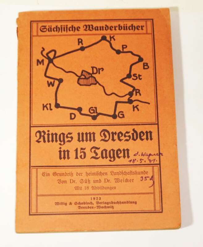 Dresdner Wanderbuch 1923 Rings um Dresden in 15 Tagen Sachsen 3 Bücher