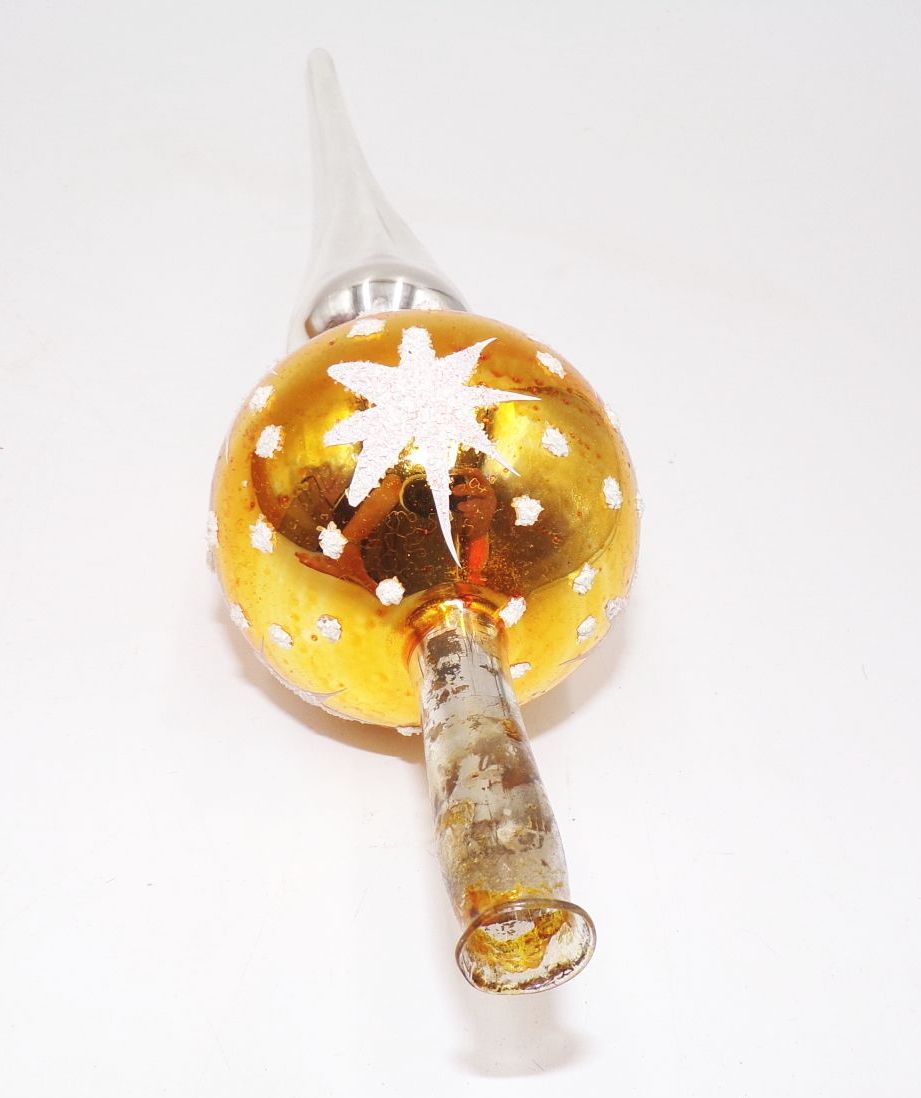 Alte Christbaumspitze aus Glas Baumspitze Lauscha Alte Christbaumspitze aus Glas Baumspitze Lauscha