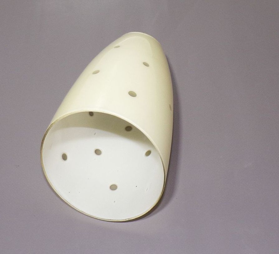 Alter Glas Lampenschirm Lampenglas für Tütenlampe Punkte Dekor 