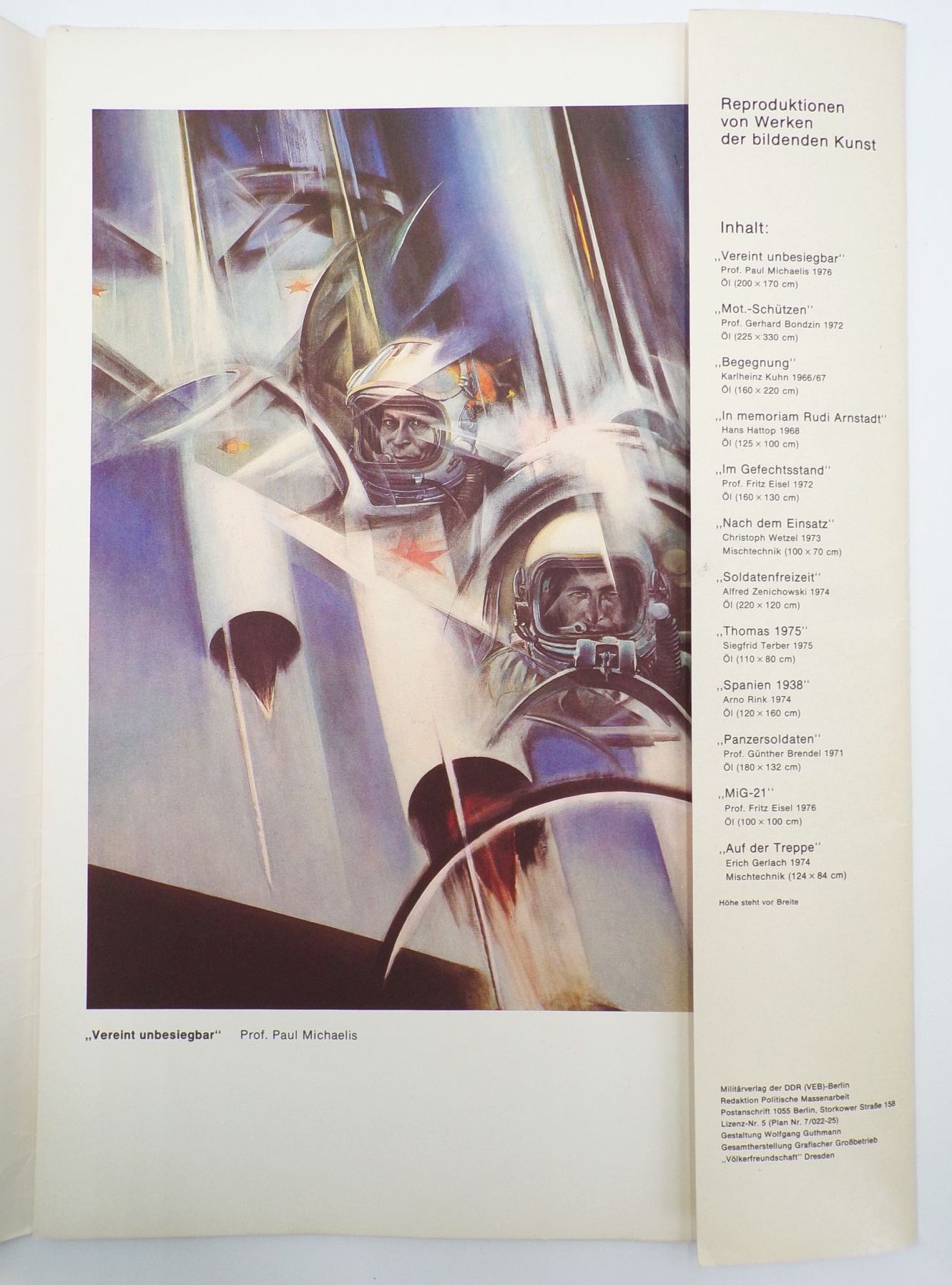 Reproduktionen von Werken der bildenden Kunst DDR um 1980 Mappe Reproduktionen von Werken der bildenden Kunst DDR um 1980 Mappe