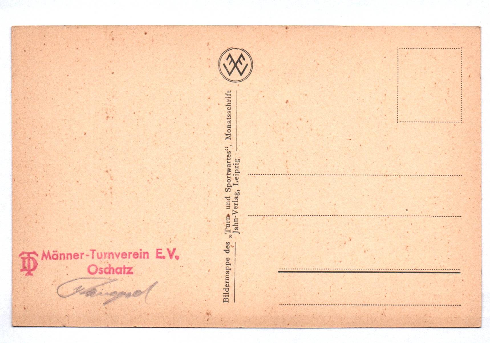 Ak Fließendes Stabheben und Beinspreizen Groh Leipziger Musterschule Sport