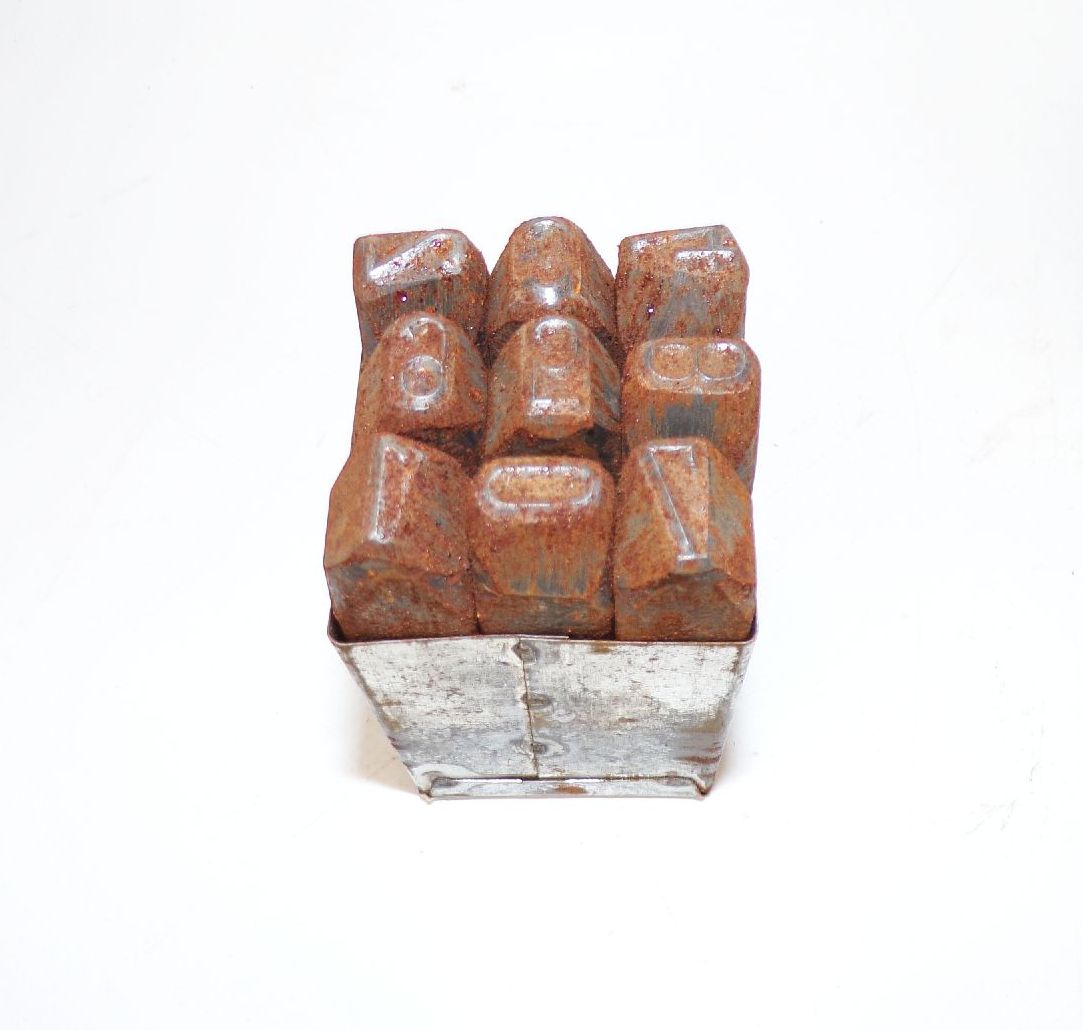 Alte Schlagzahlen 10 mm Schlagstempel Oldtimer Satz 