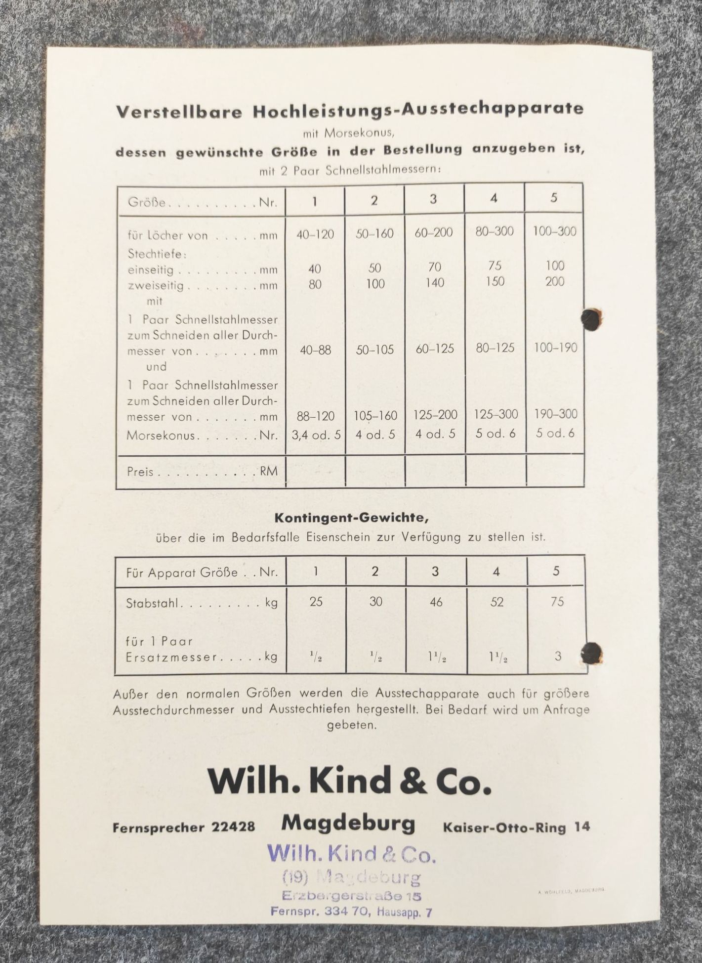 Prospekt Maschinen in 80 Sekunden kann man Magdeburg