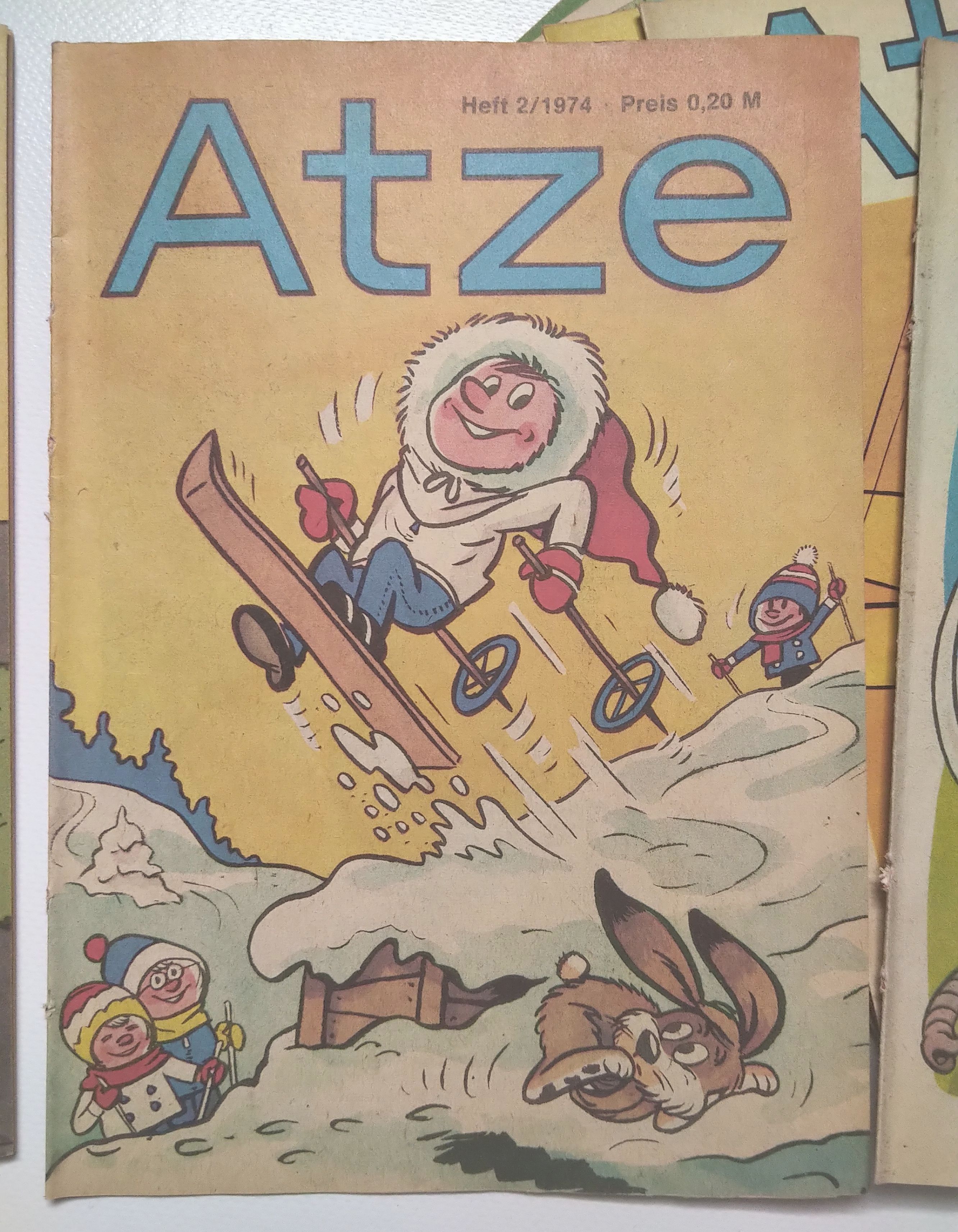 Atze Hefte 1 Jahrgang mit 12 Heften DDR Kinder Comic 1974