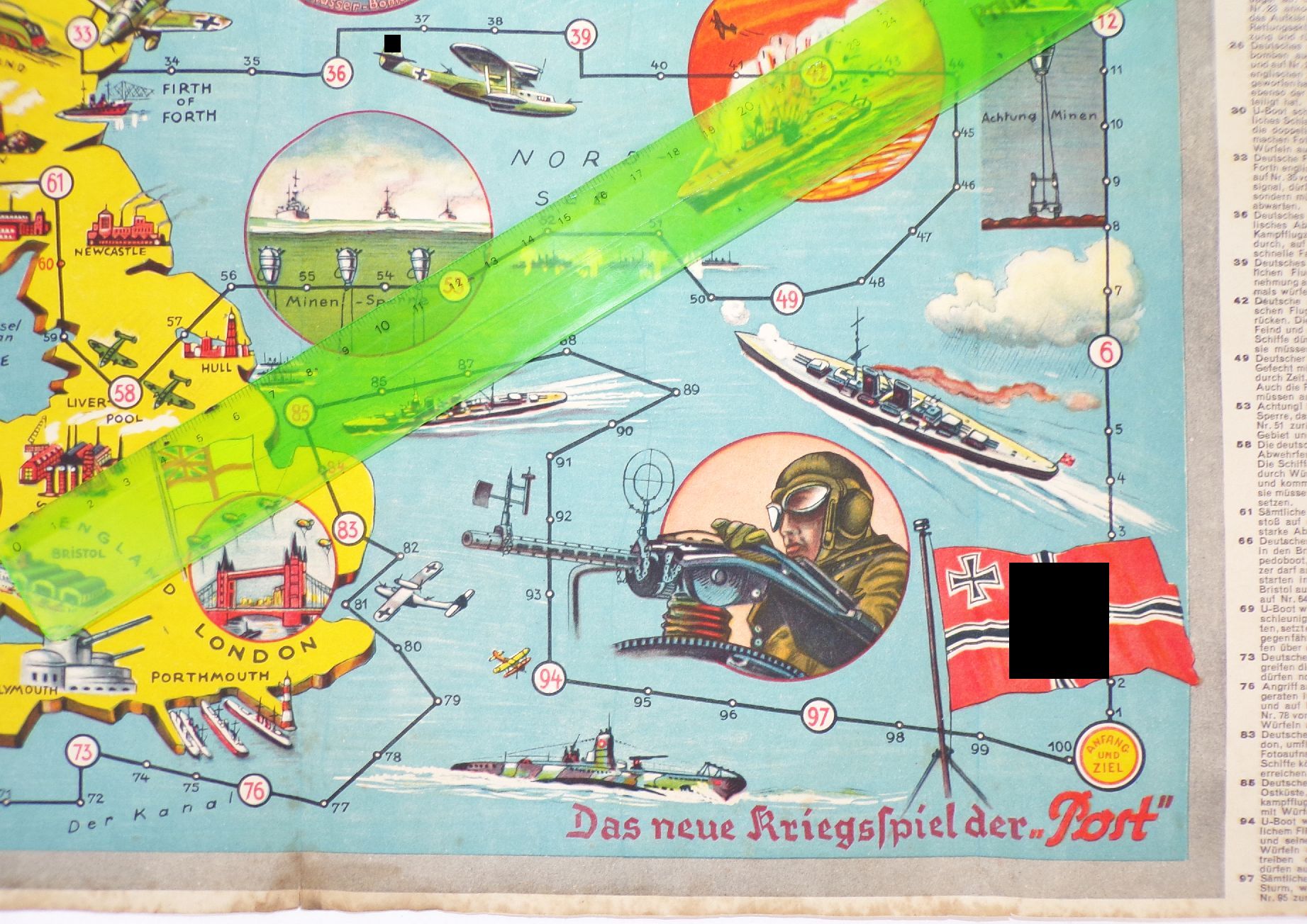 Wir fahren und fliegen gegen Engeland 2 Wk Brettspiel Kriegsspiel mit Figuren selten