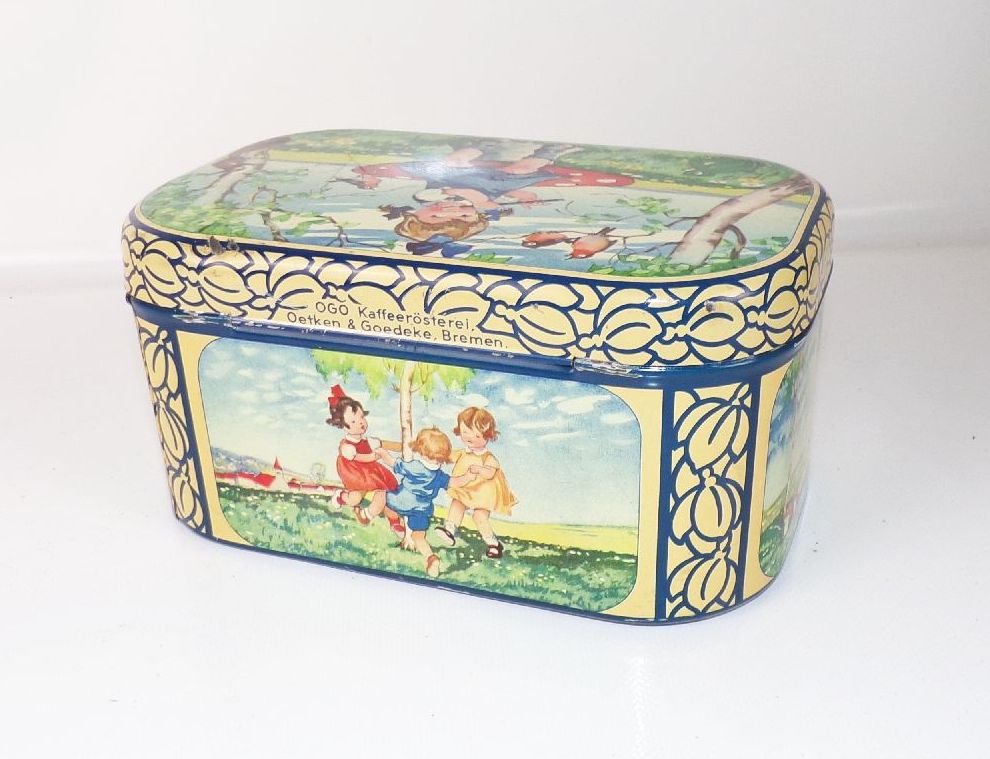 Alte Blechdose Kinder Motiv Oetken und Goedeke Bremen Kaffee Dose Alte Blechdose Kinder Motiv Oetken und Goedeke Bremen Kaffee Dose