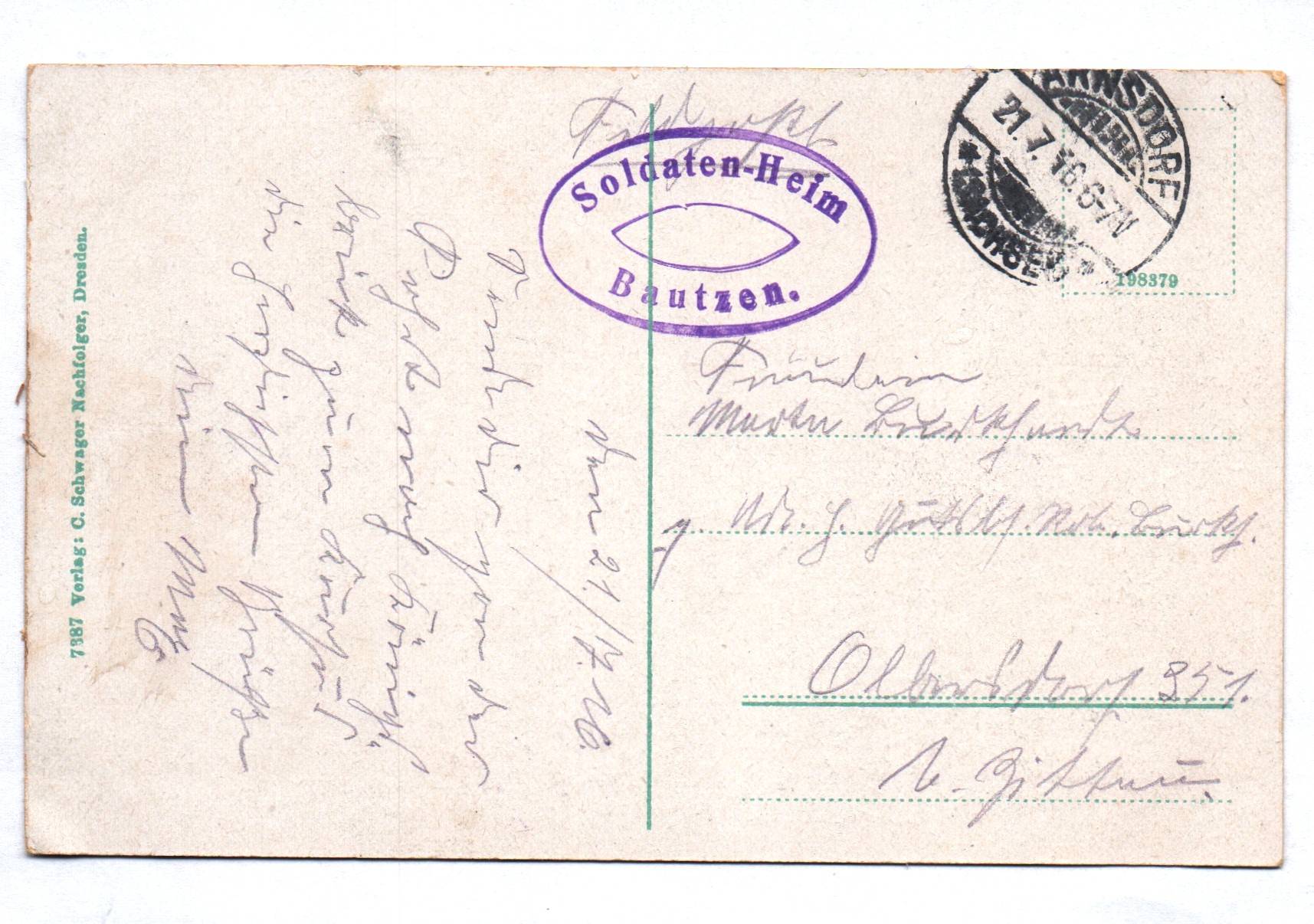 Ak Bautzen Kaserne des 3 Husaren Regiments No 20