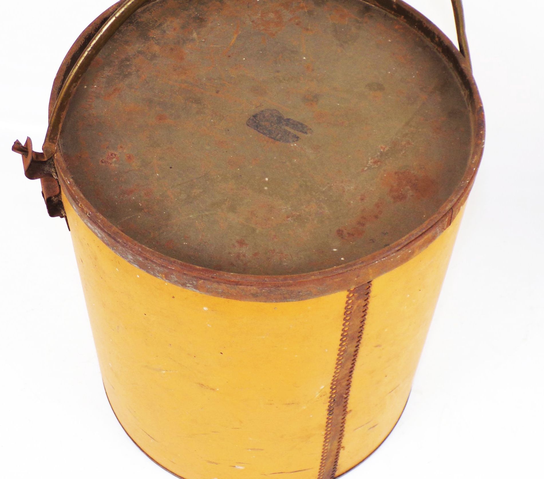 Alter Eimer Erdbeer Konfitüre Blech Pappe 1950er Etikett Laden Deko 