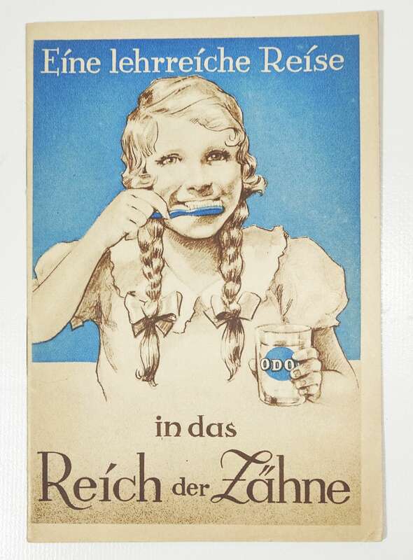 Odol Werbe Heft Eine lehrreiche Reise in das Reich der Zähne 1930er 