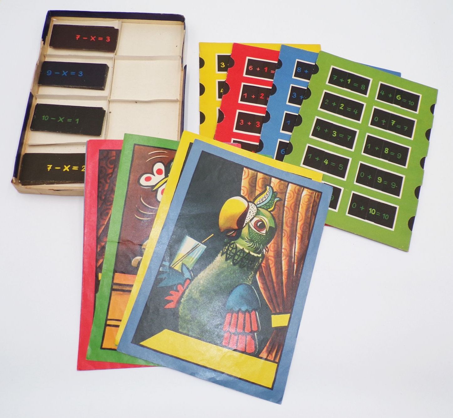 Lernt mit Pittiplatsch rechnen um 1960 Forkel Pössneck Gesellschaftsspiel