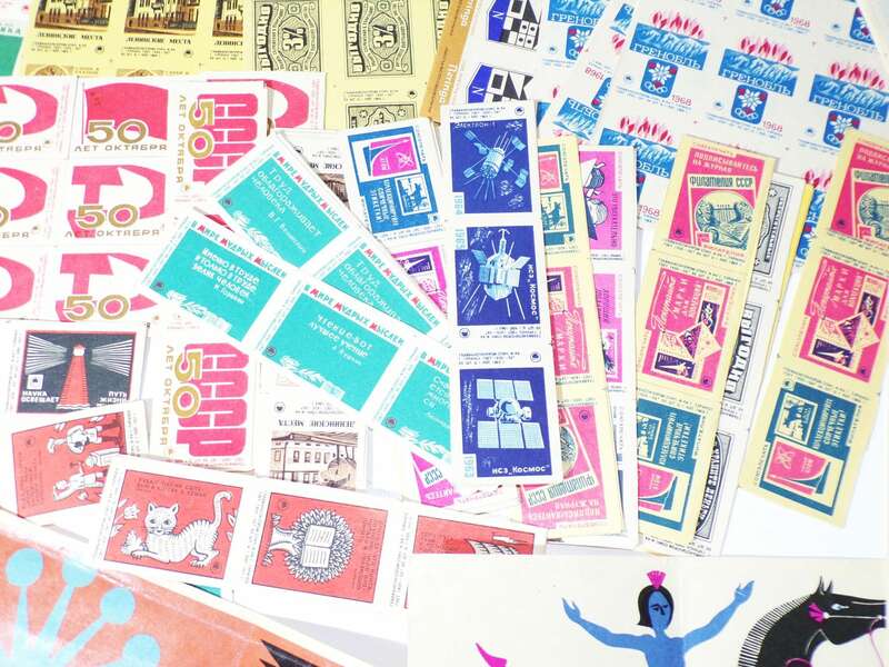 Konvolut Streichholzetiketten Russland Sowjetunion UdSSR 