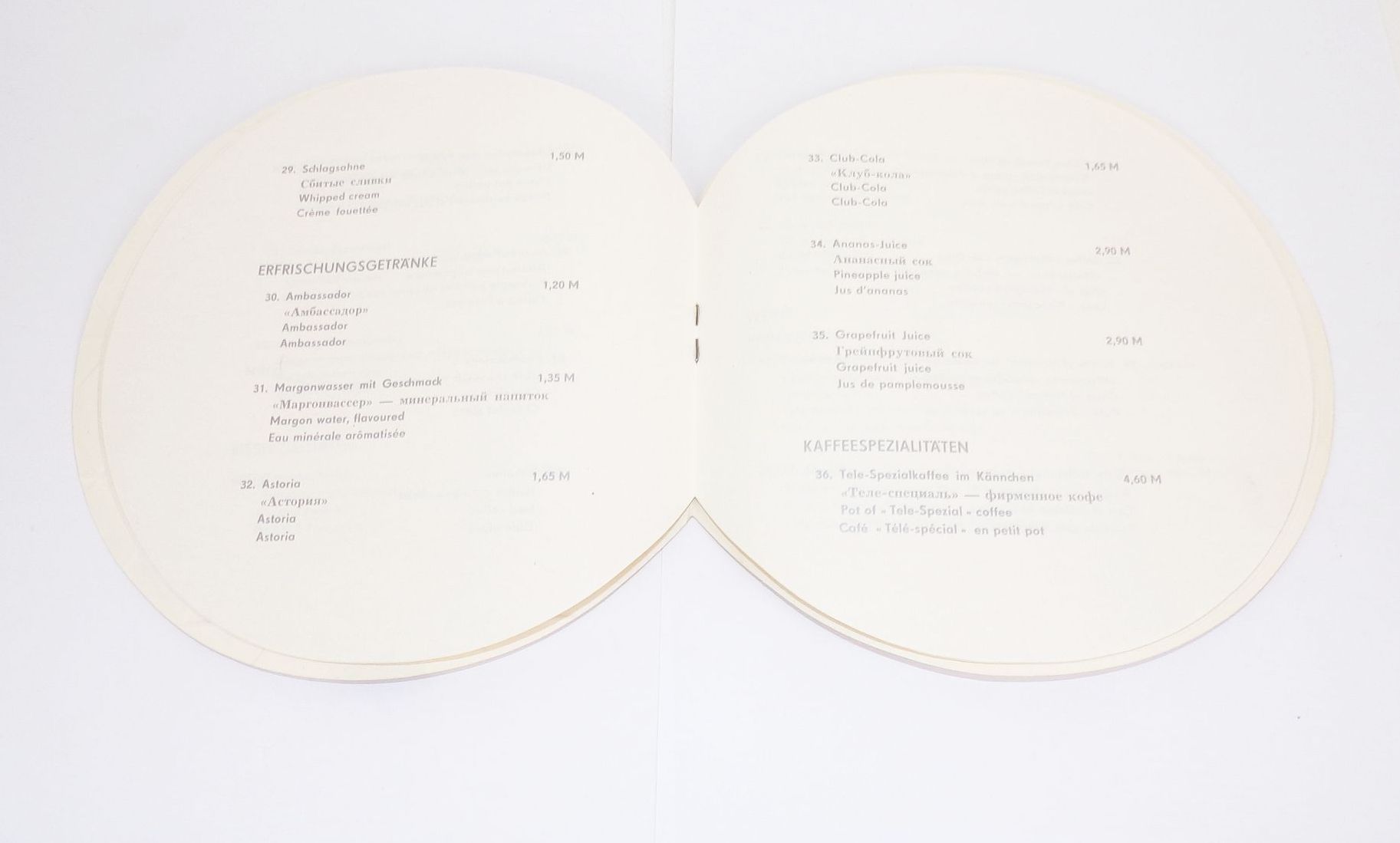 Berliner Fernsehturm Stift Tele Cafe Speisekarte Broschüren DDR 