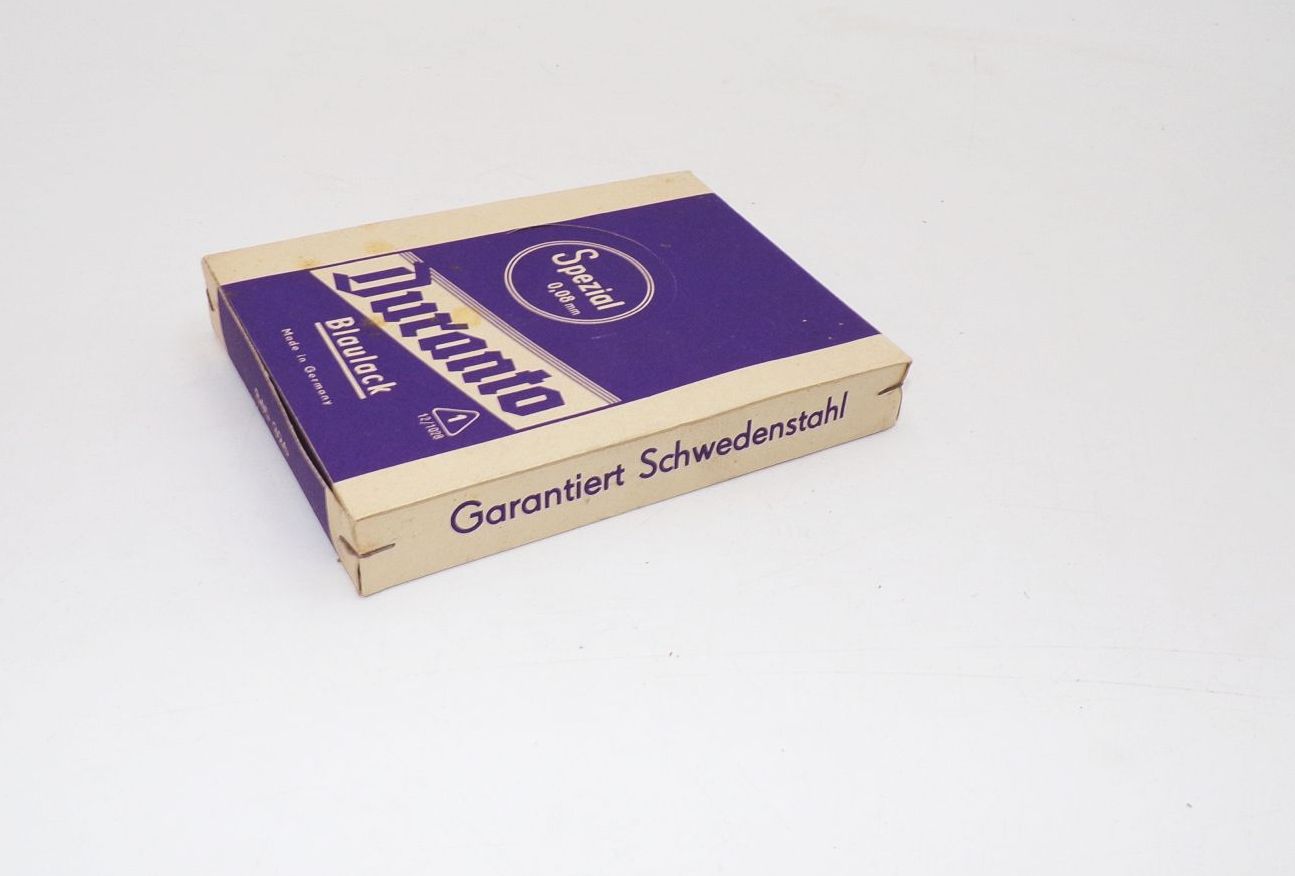 Alte Rasierklingen Duranto Blaulack 140 Stück razor blades 