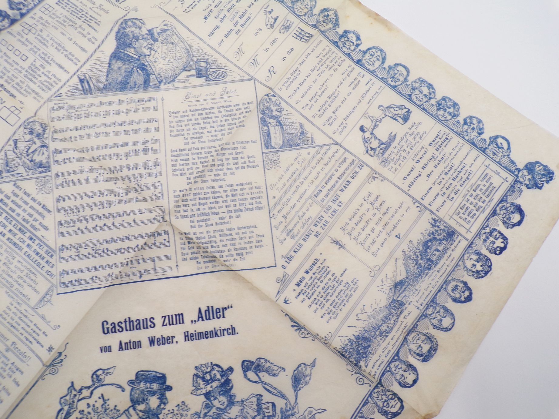 Serviette Heimenkirch Allgäu Gasthaus zum Adler um 1900