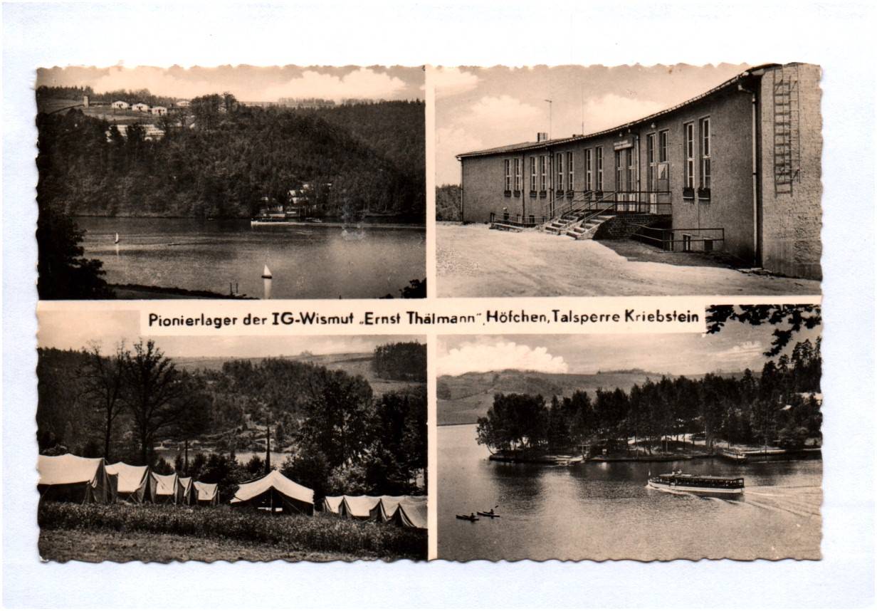Foto Ak Pionierlager IG Wismut Ernst Thälmann Höfchen Talsperre Kriebstein Foto Ak Pionierlager IG Wismut Ernst Thälmann Höfchen Talsperre Kriebstein