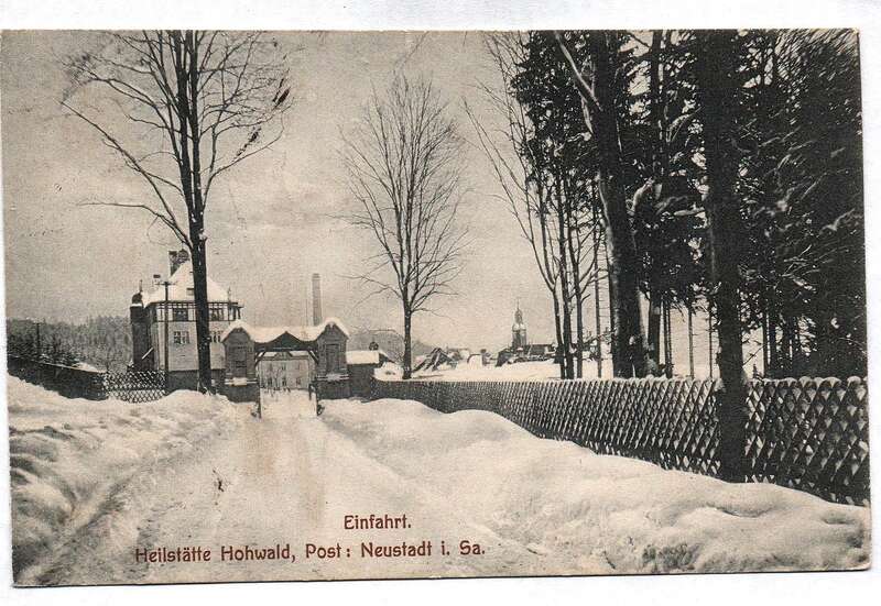 Ak Heilstätte Hohwald Einfahrt Winter 1910