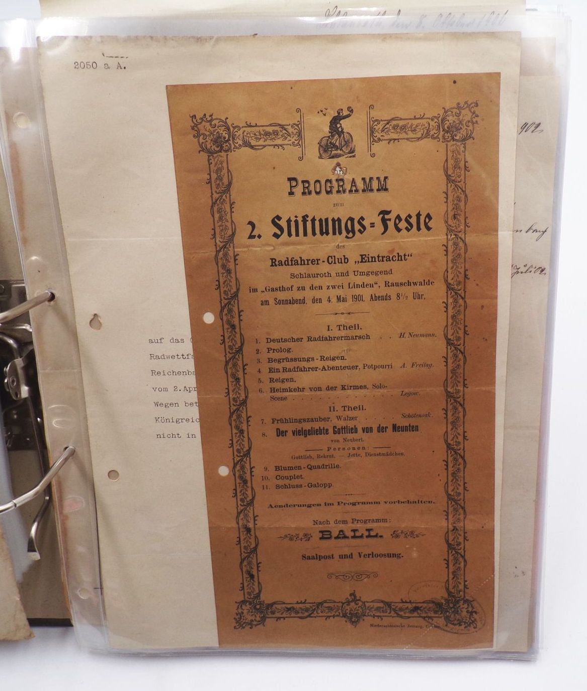 Ordner Dokumente Görlitz Schlauroth Radfahrerverein um 1900