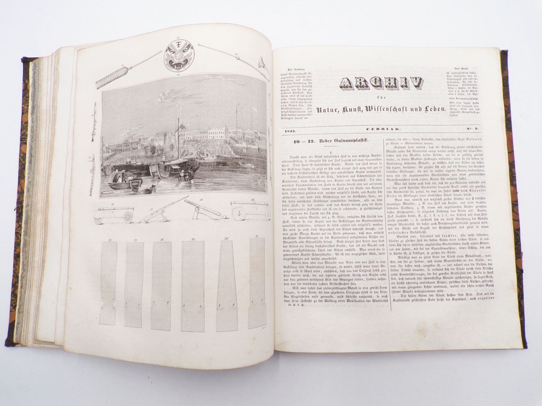 Archiv für Natur Kunst Wissenschaft und Leben 1841 Stahlstiche 